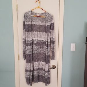 Loose knit duster